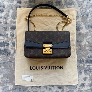 Louis Vuitton Monogram Pochette Metis in Brown with Black Trim and Gold Hardware